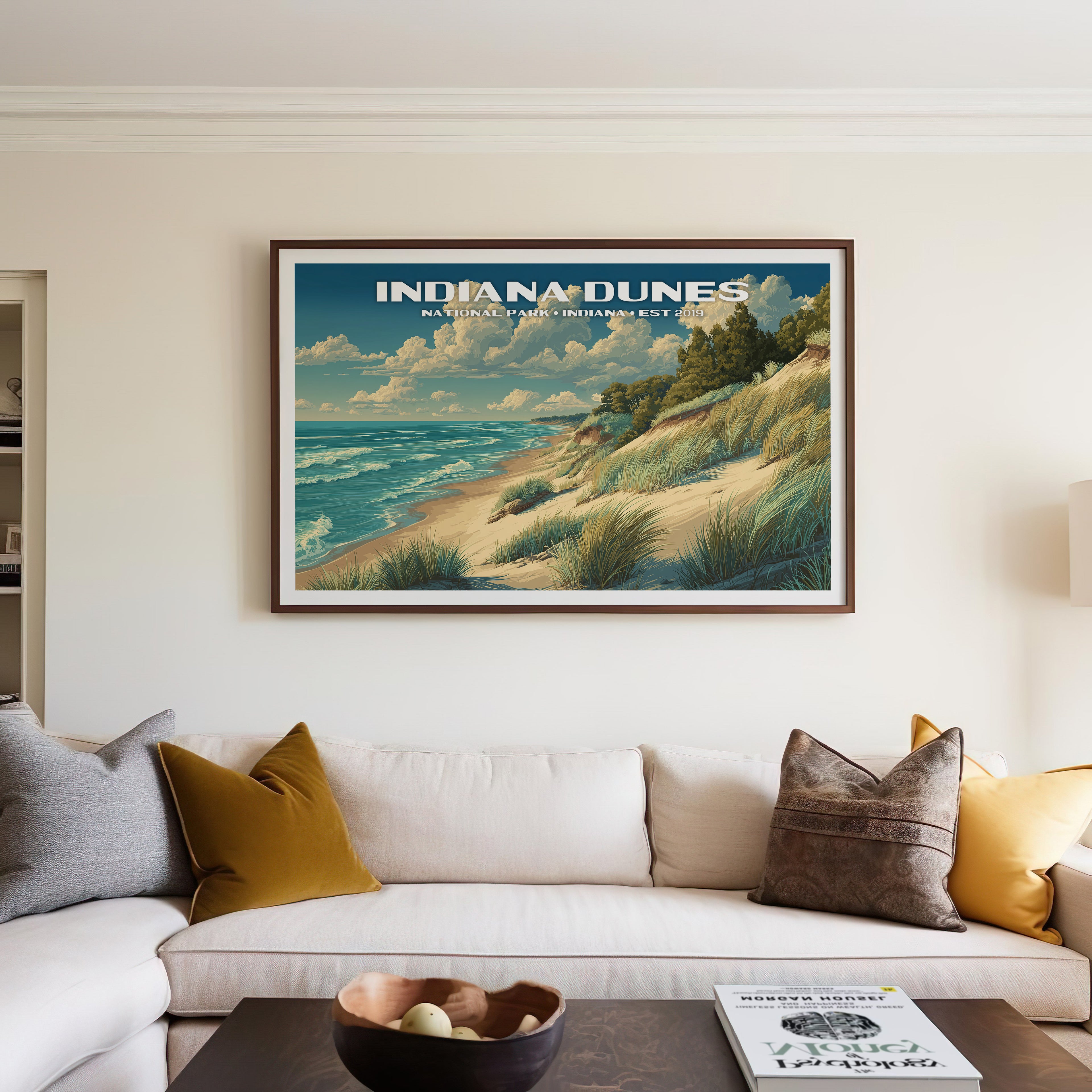 Indiana Dunes National Park Horizontal Vintage Art