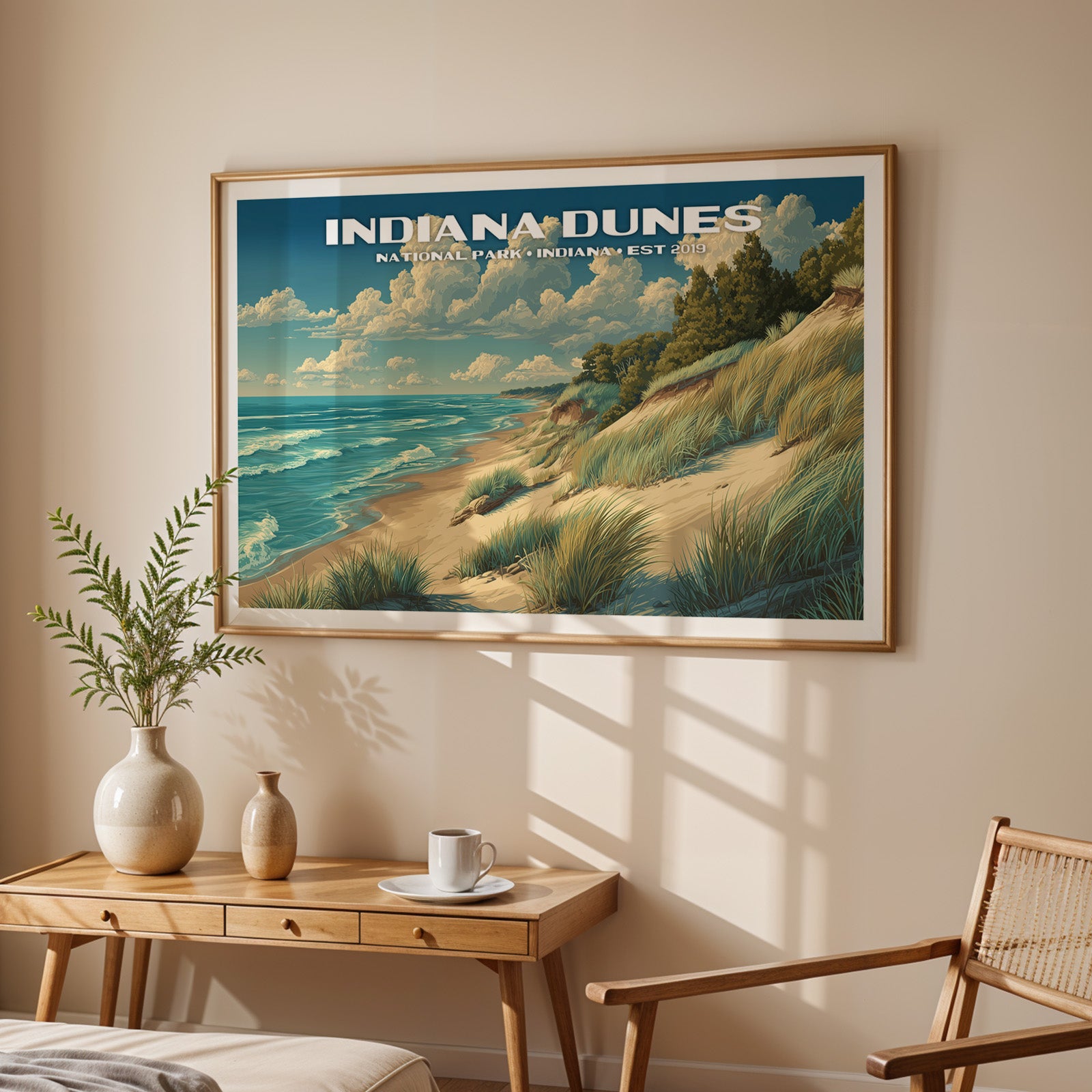 Indiana Dunes National Park Horizontal Vintage Art