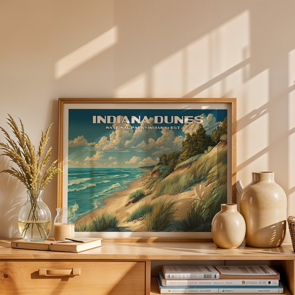 Indiana Dunes National Park Horizontal Vintage Art