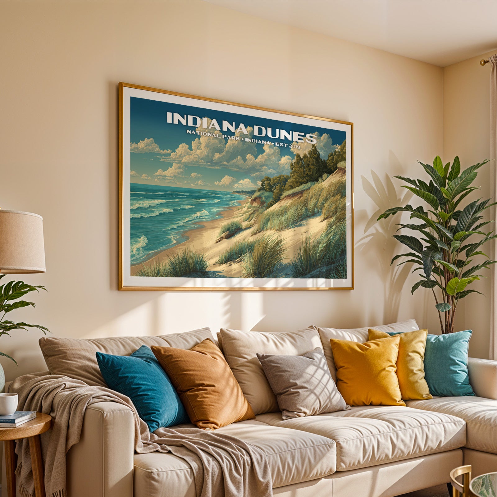 Indiana Dunes National Park Horizontal Vintage Art