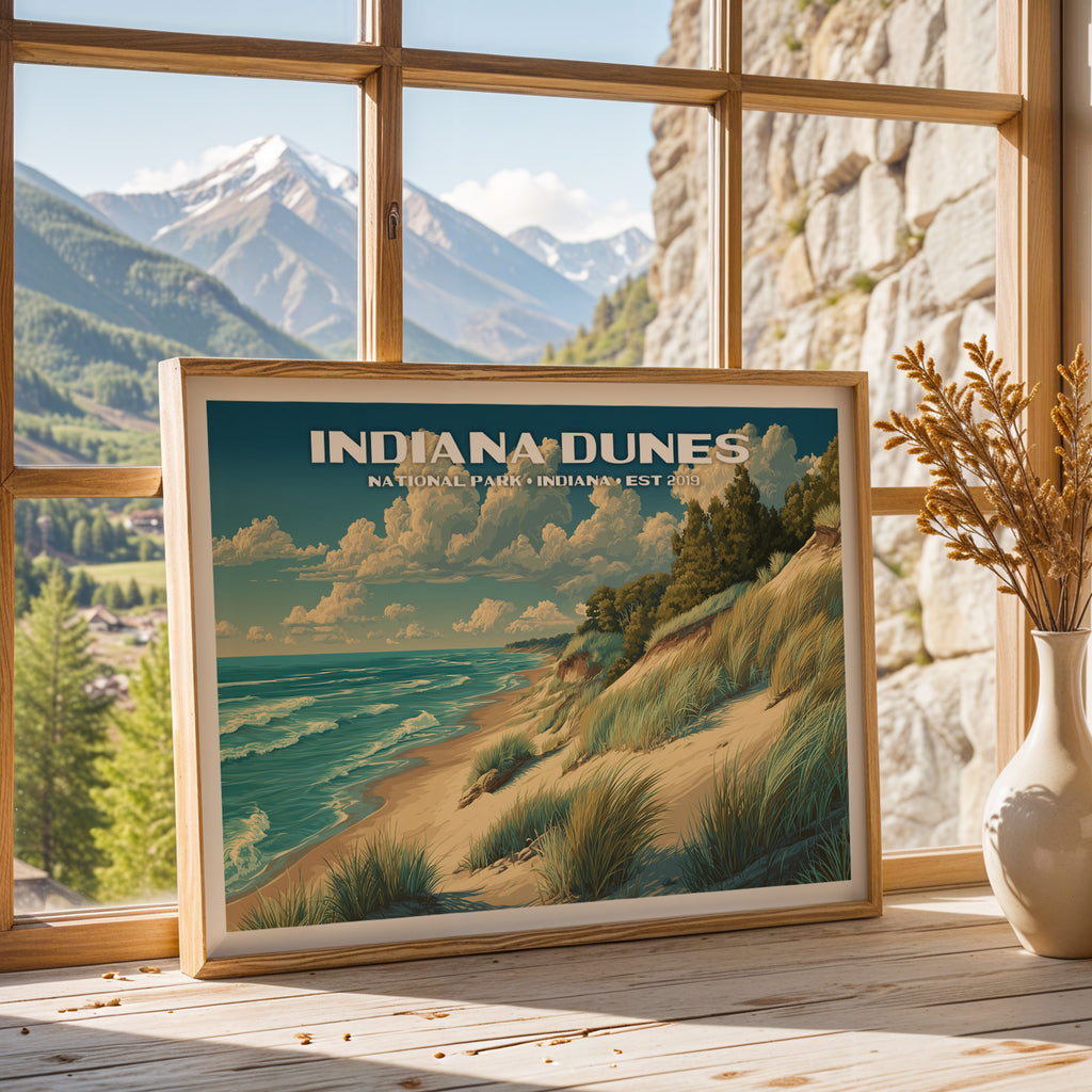 Indiana Dunes National Park Horizontal Vintage Art