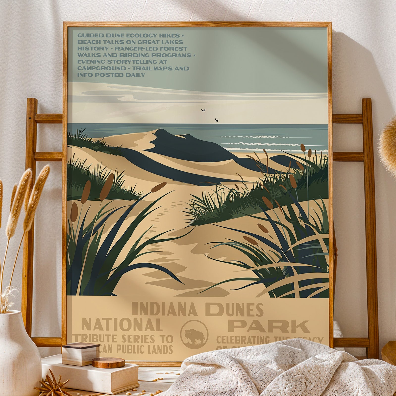 Indiana Dunes National Park Vintage WPA Art