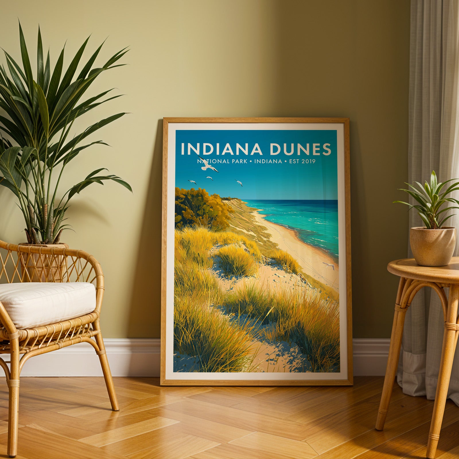 Retro Indiana Dunes National Park Print