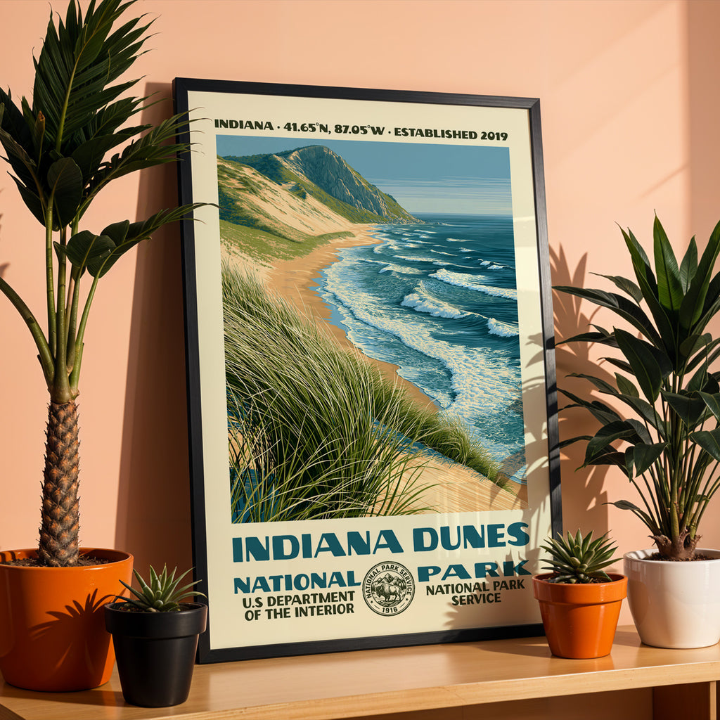 Indiana Dunes National Park Vintage WPA Art