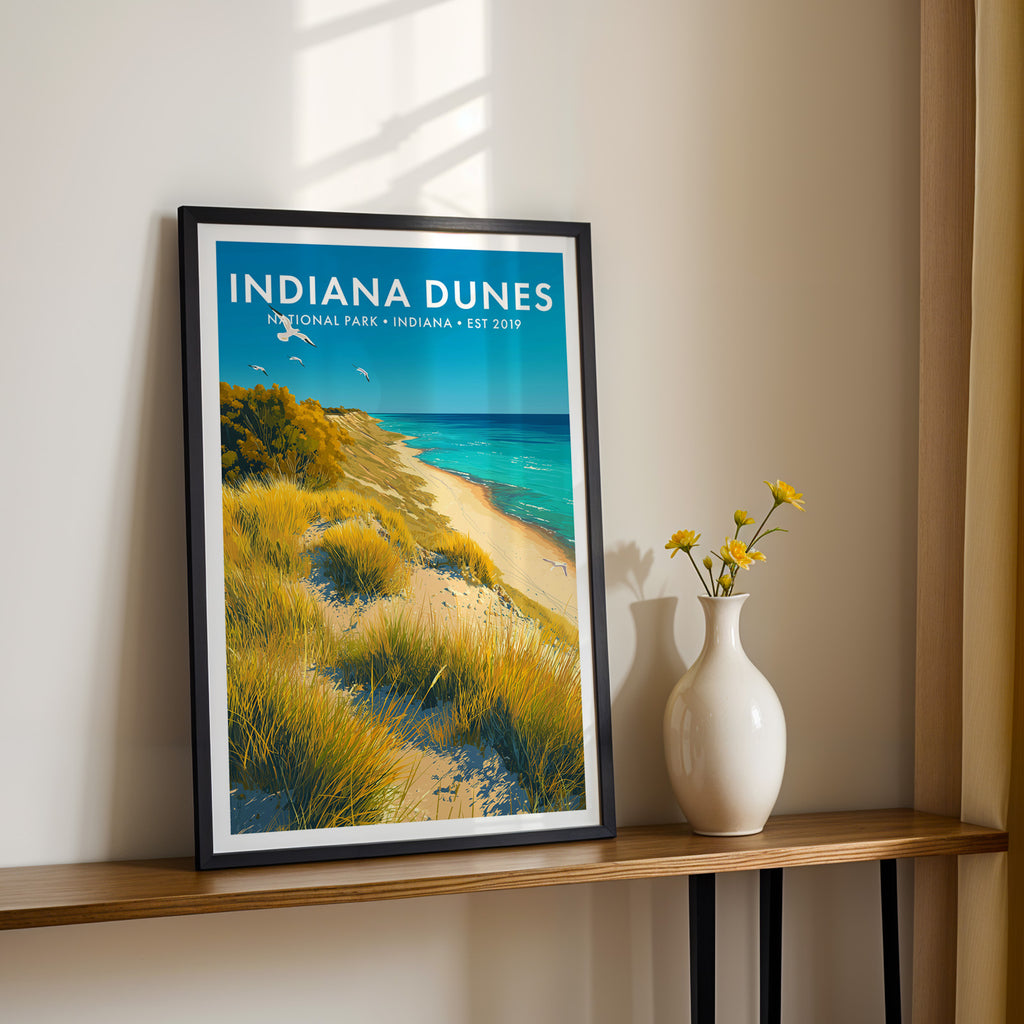 Retro Indiana Dunes National Park Print