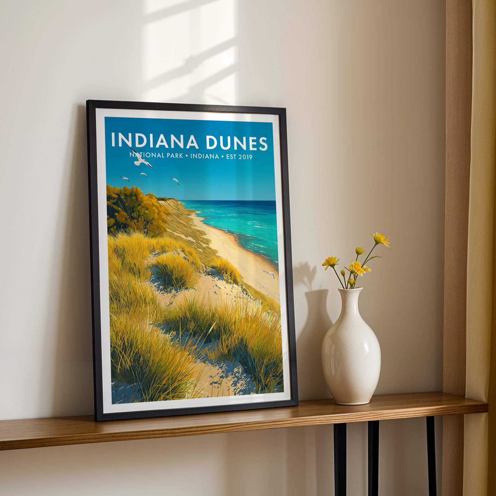 Retro Indiana Dunes National Park Print