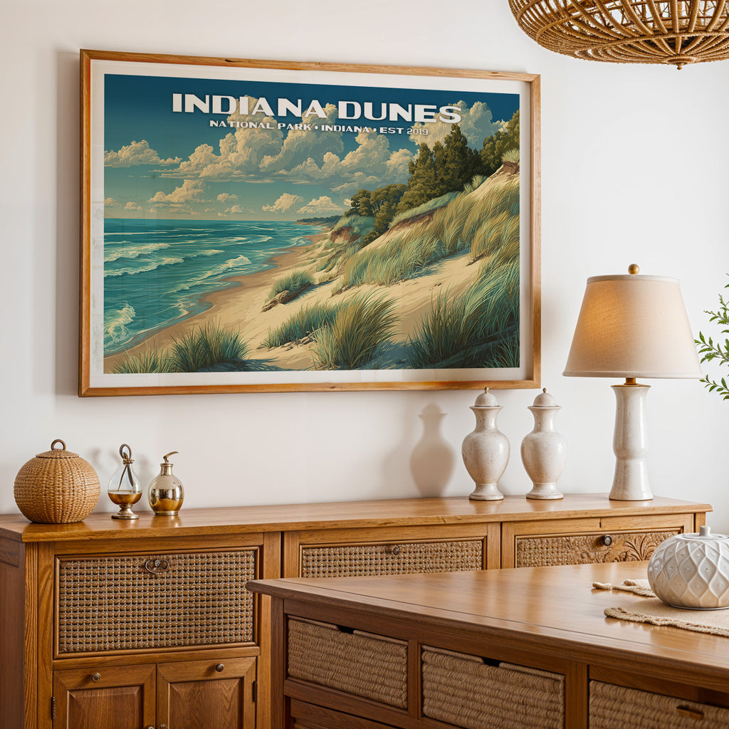 Indiana Dunes National Park Horizontal Vintage Art