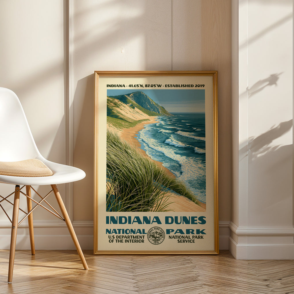 Indiana Dunes National Park Vintage WPA Art