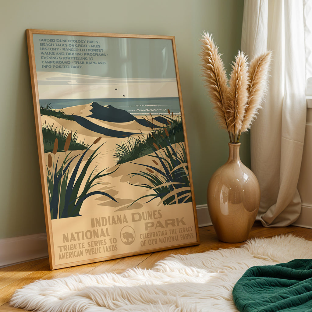 Indiana Dunes National Park Vintage WPA Art