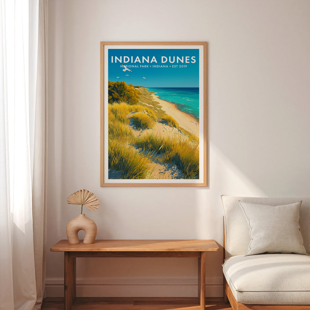 Retro Indiana Dunes National Park Print