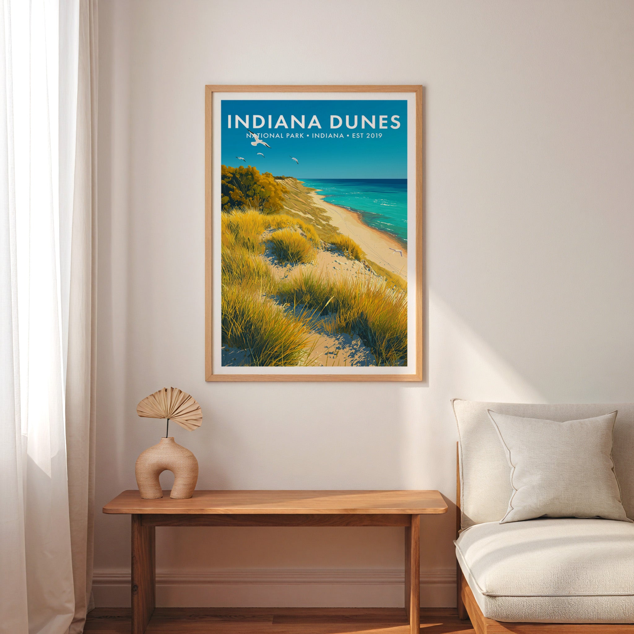 Retro Indiana Dunes National Park Print