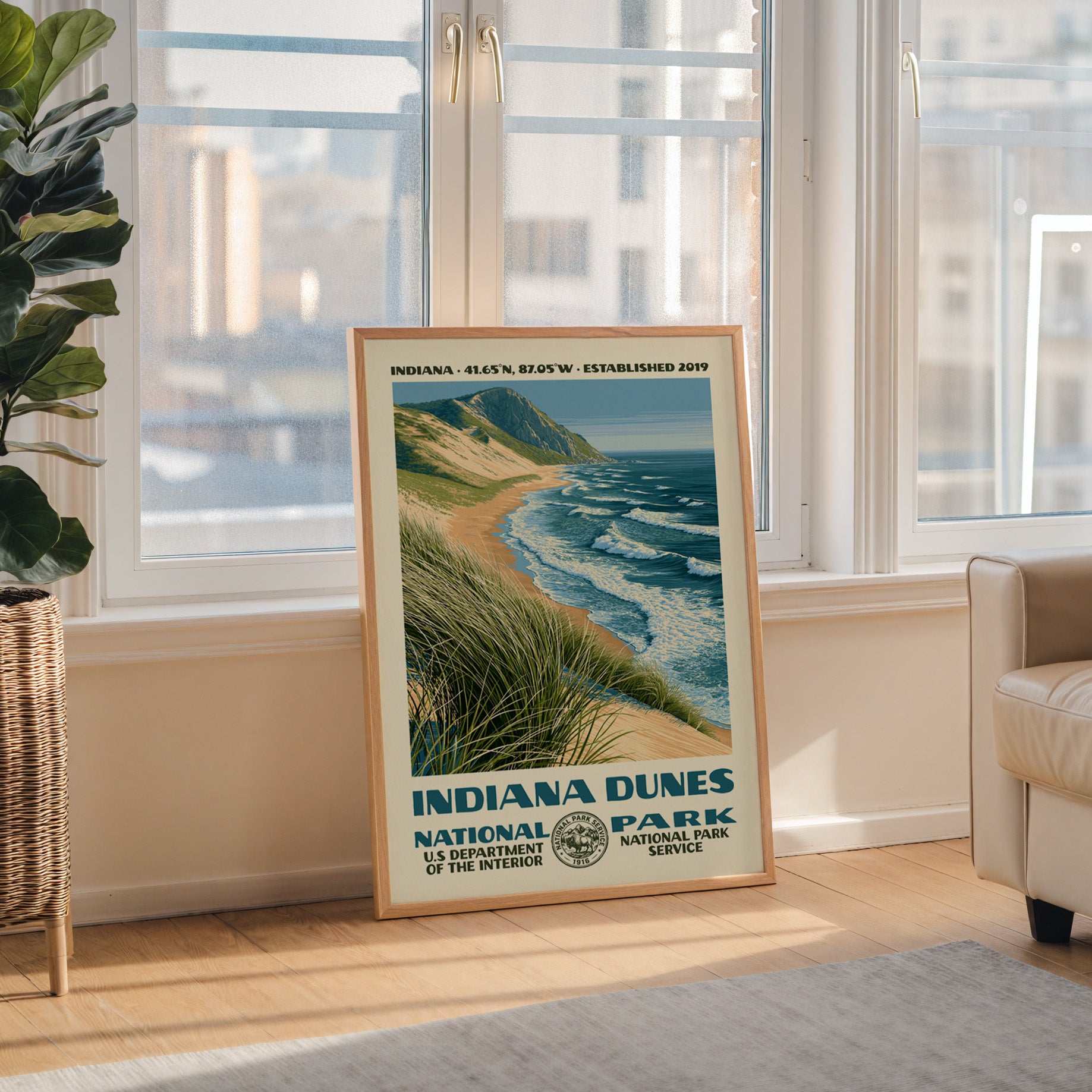 Indiana Dunes National Park Vintage WPA Art