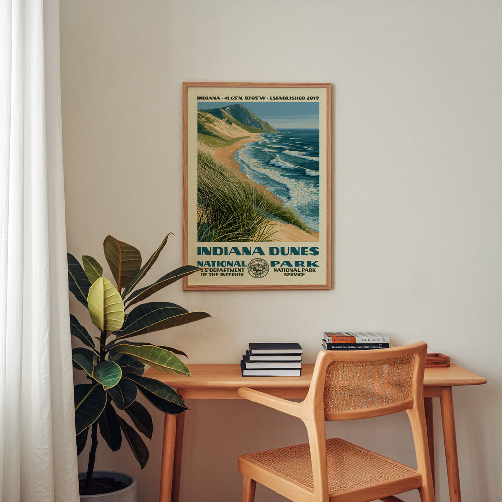 Indiana Dunes National Park Vintage WPA Art