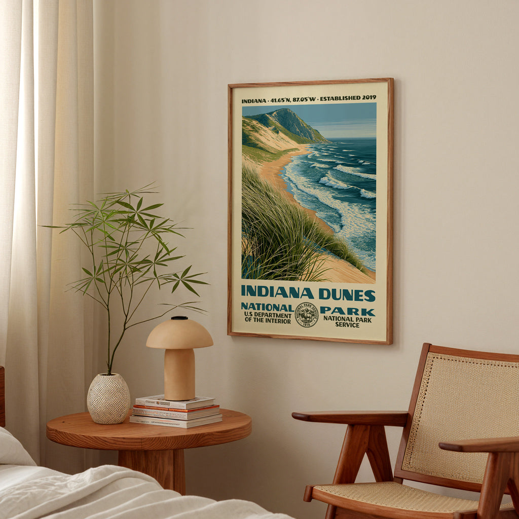 Indiana Dunes National Park Vintage WPA Art