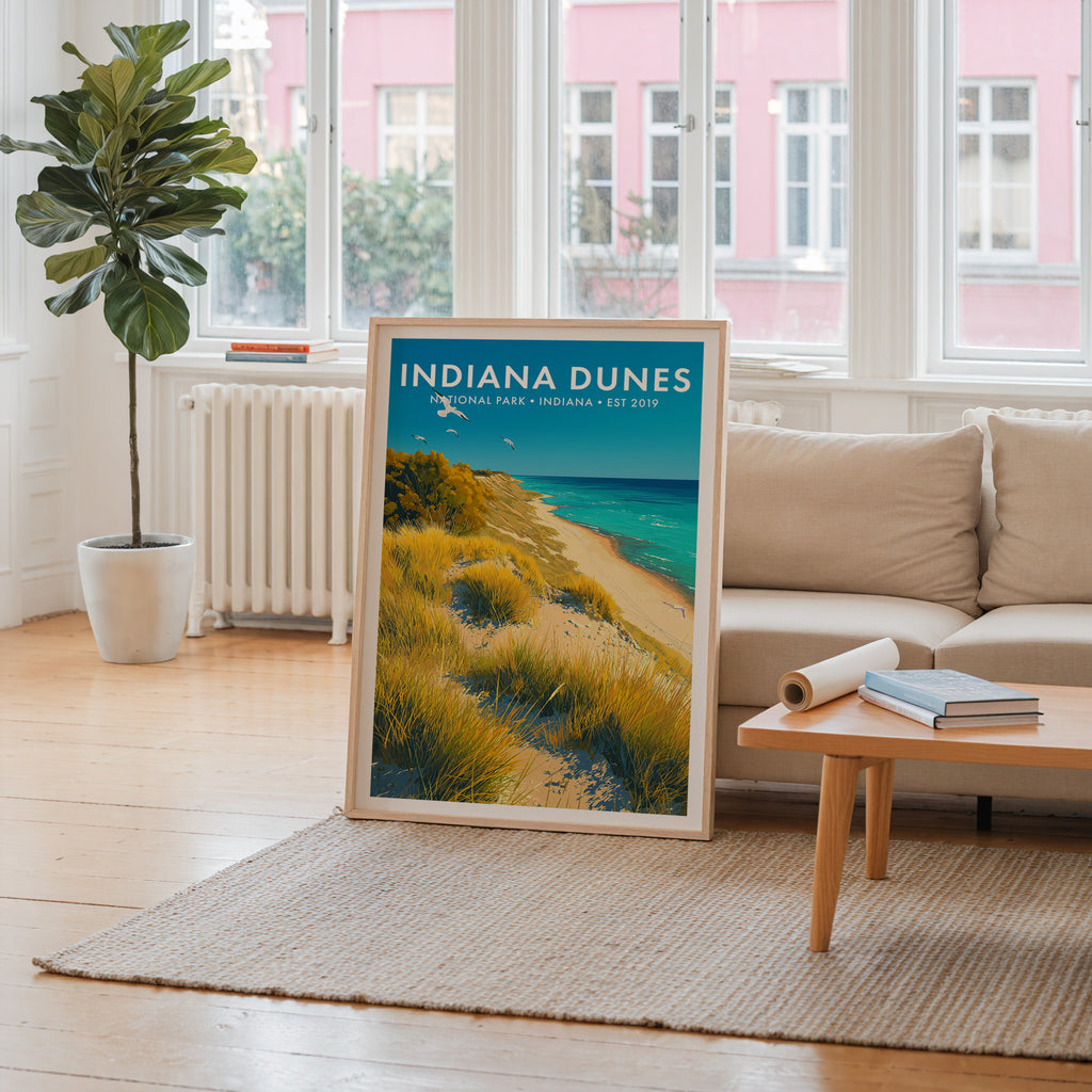 Retro Indiana Dunes National Park Print