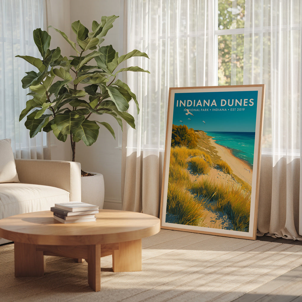 Retro Indiana Dunes National Park Print