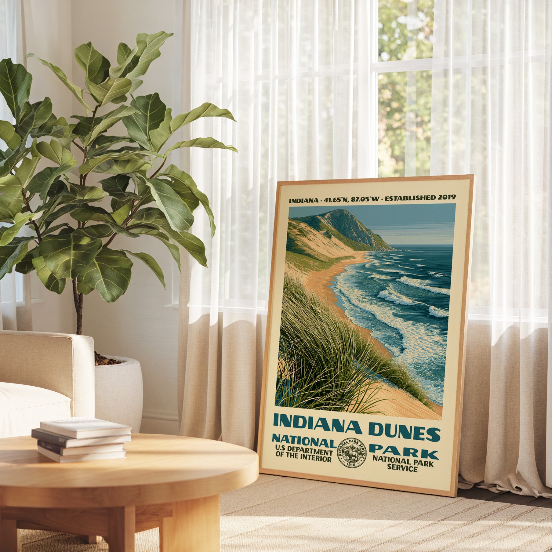 Indiana Dunes National Park Vintage WPA Art