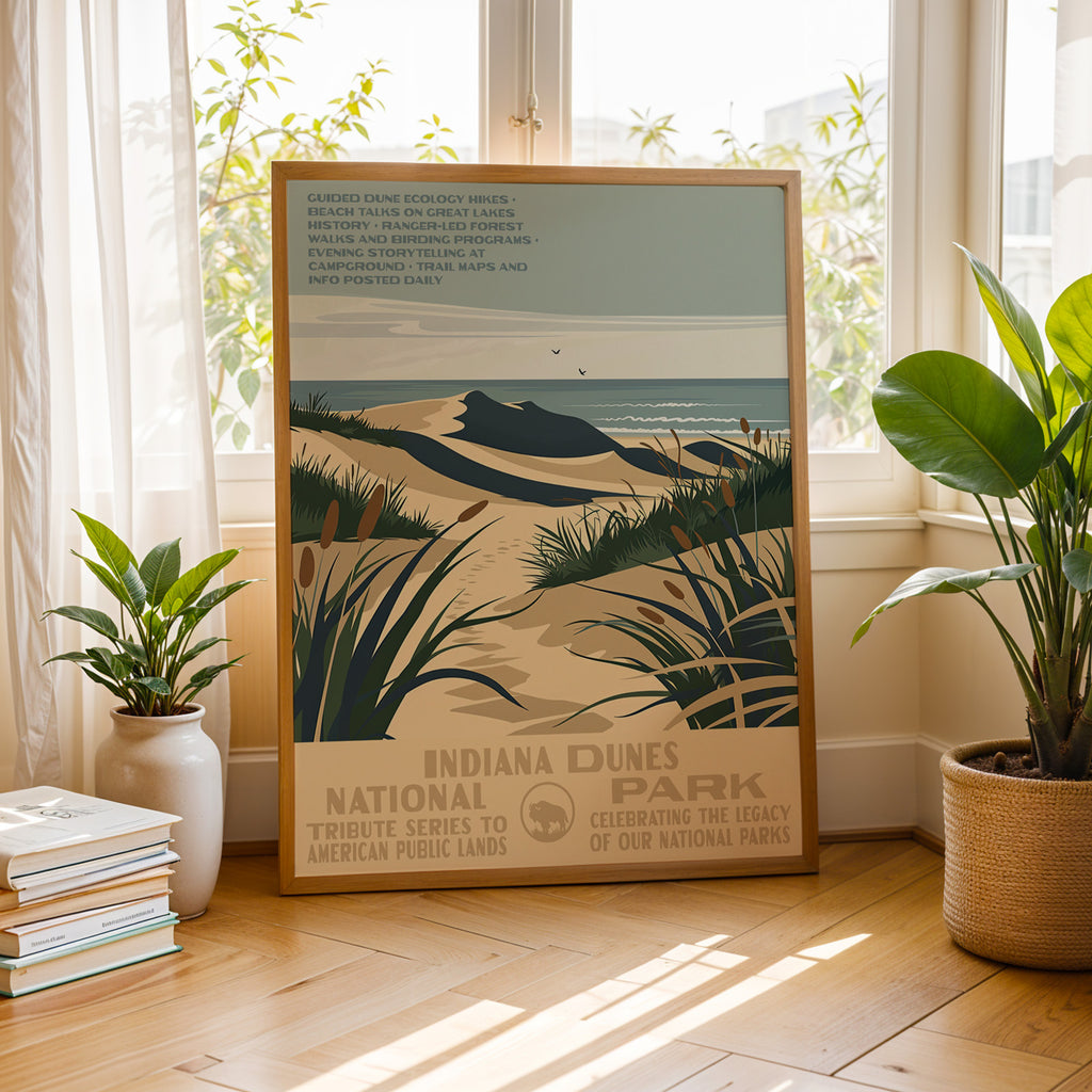 Indiana Dunes National Park Vintage WPA Art