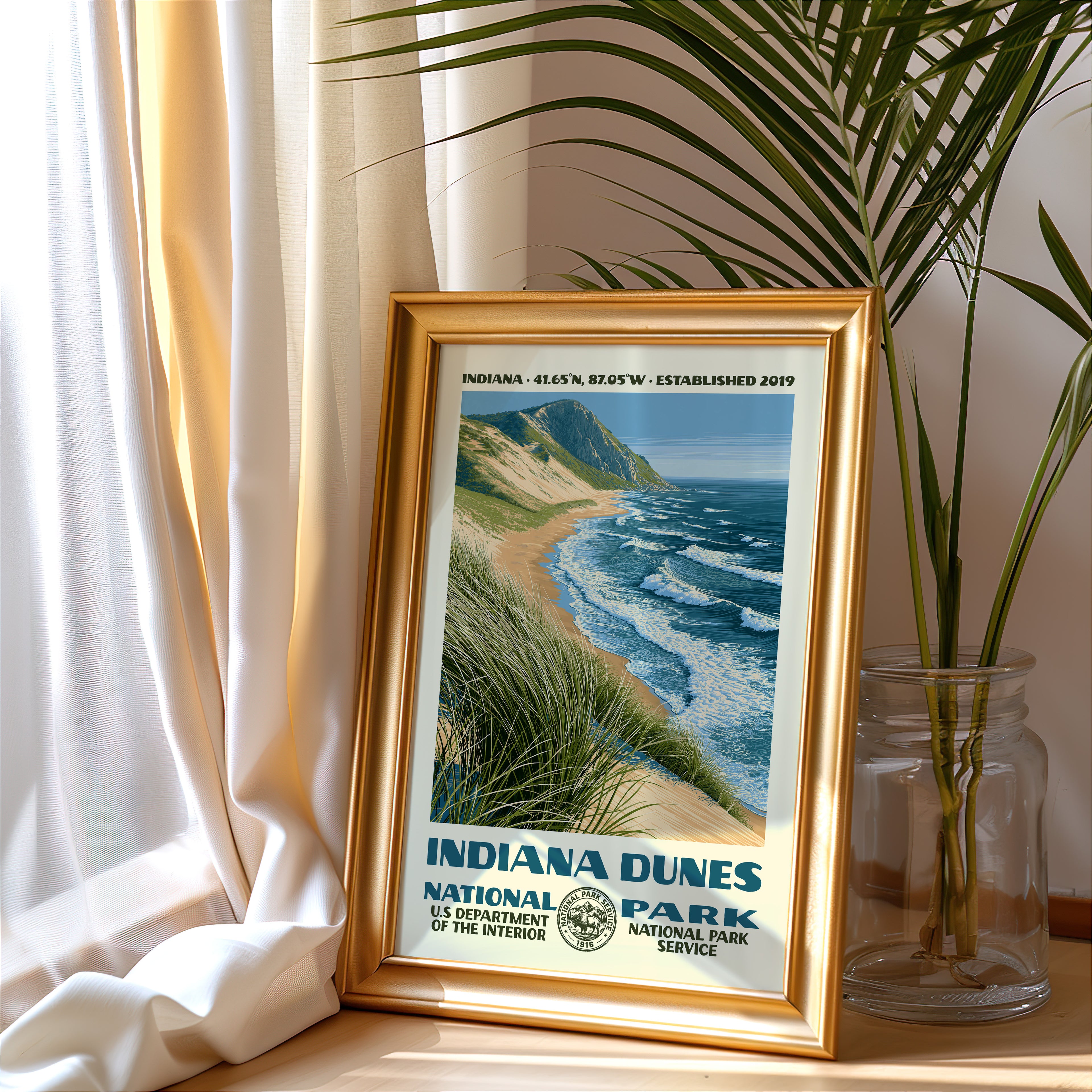 Indiana Dunes National Park Vintage WPA Art