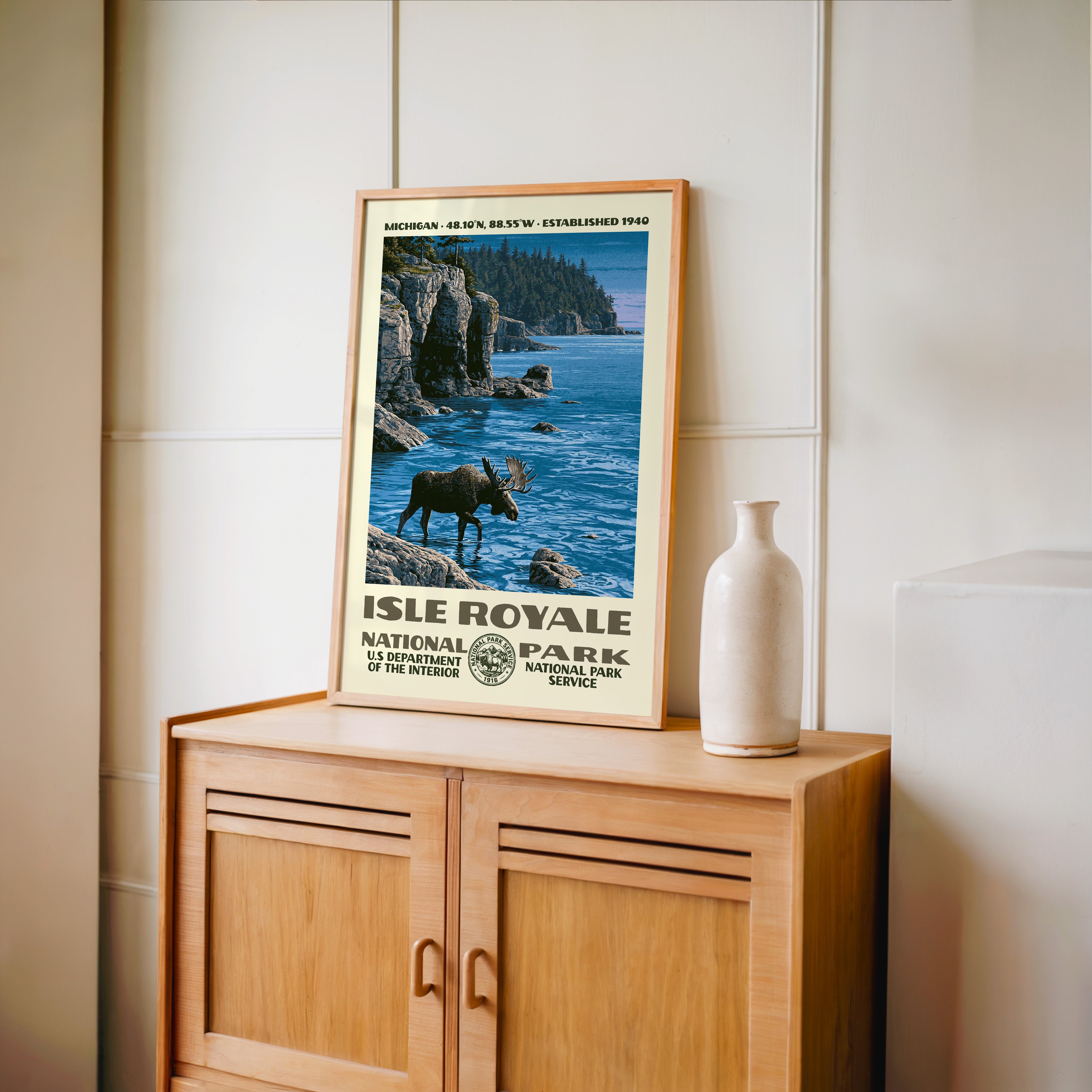 Isle Royale National Park Vintage WPA Art