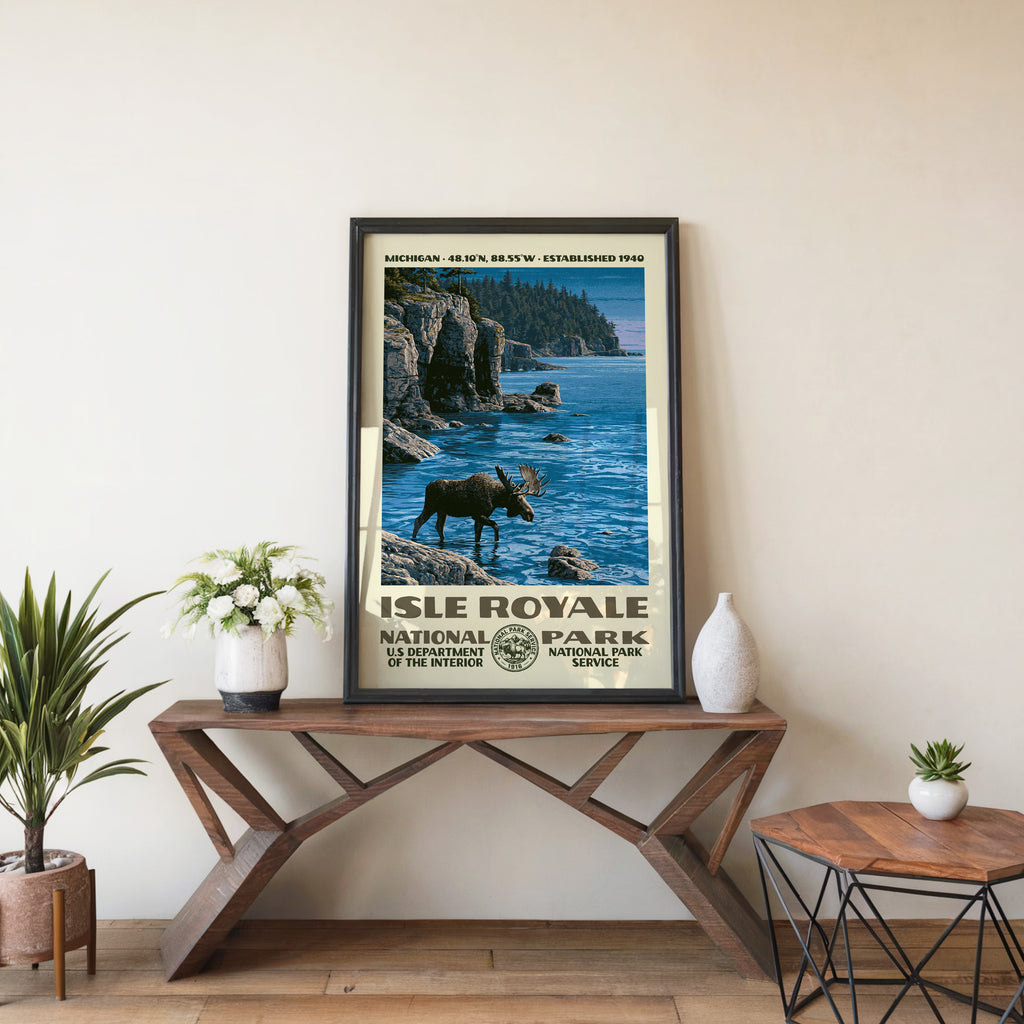 Isle Royale National Park Vintage WPA Art