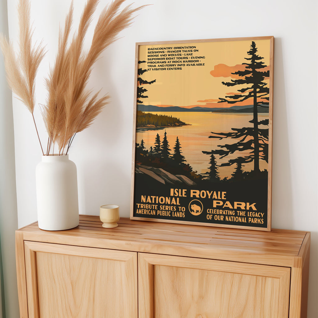 Isle Royale National Park Vintage WPA Art