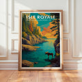 Retro Isle Royale National Park Print