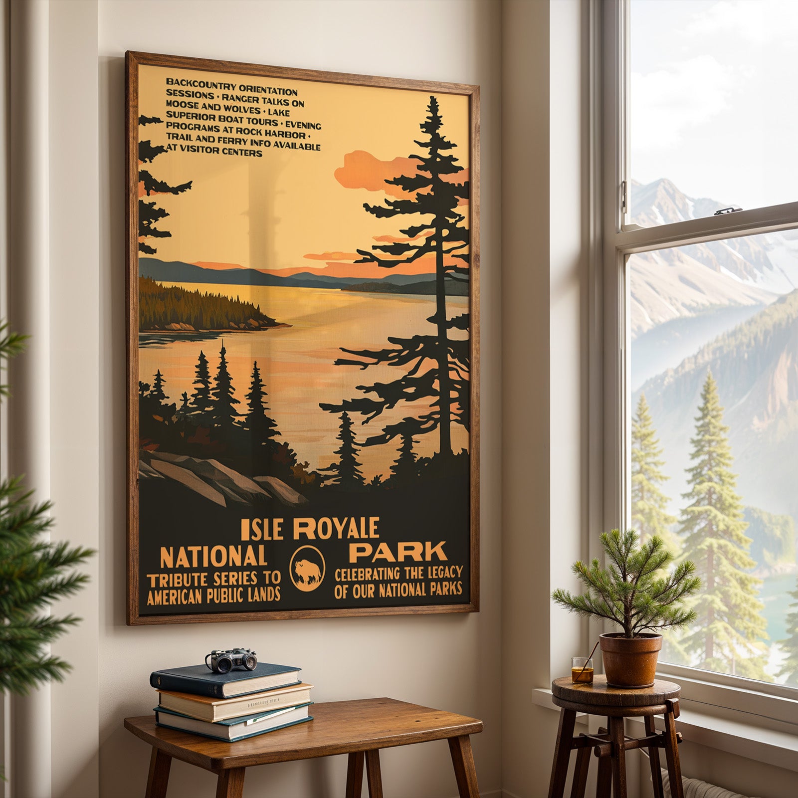 Isle Royale National Park Vintage WPA Art