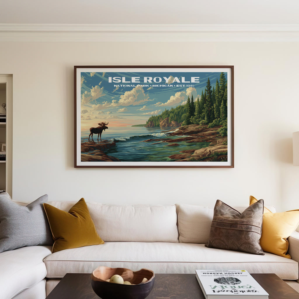 Isle Royale National Park Horizontal Vintage Art