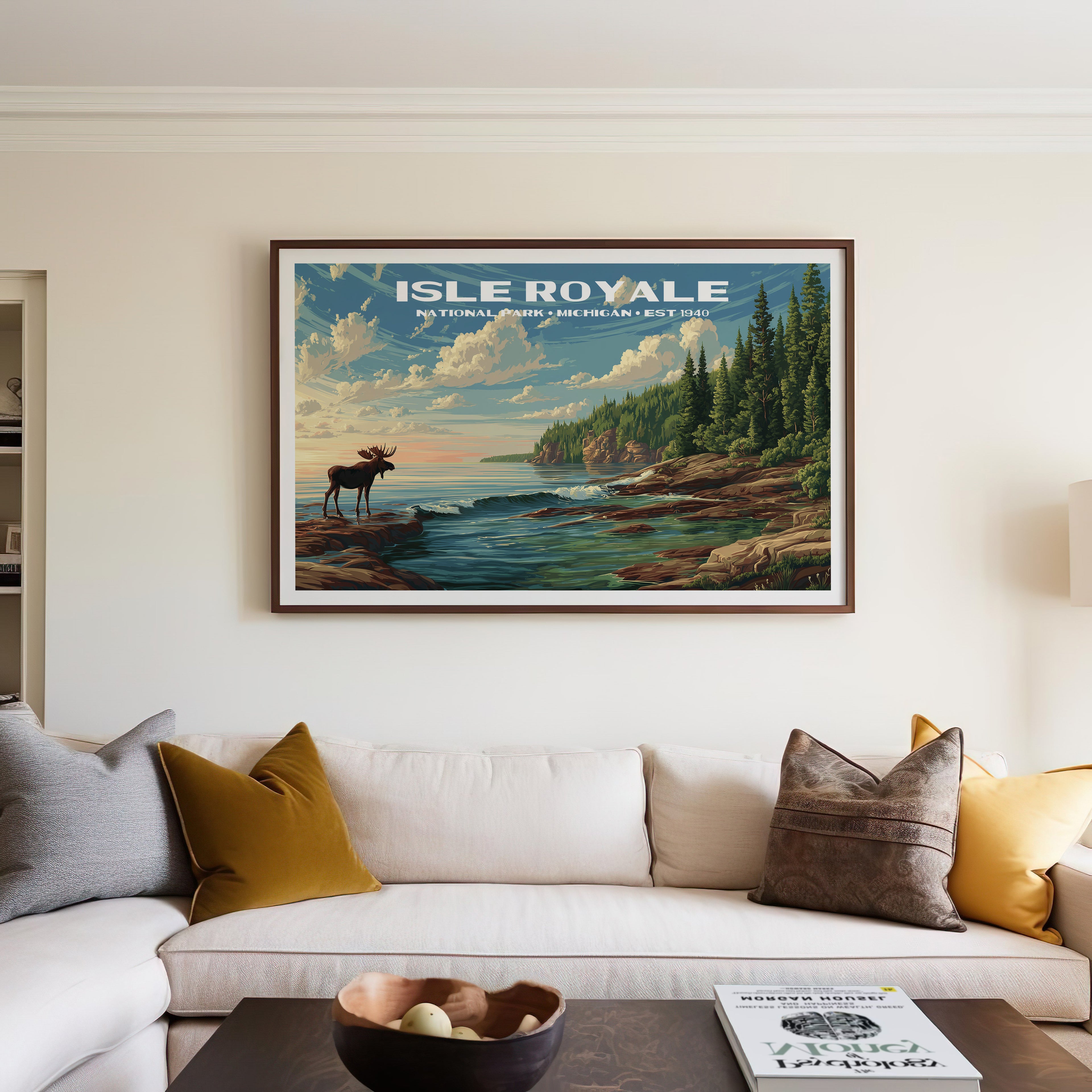 Isle Royale National Park Horizontal Vintage Art