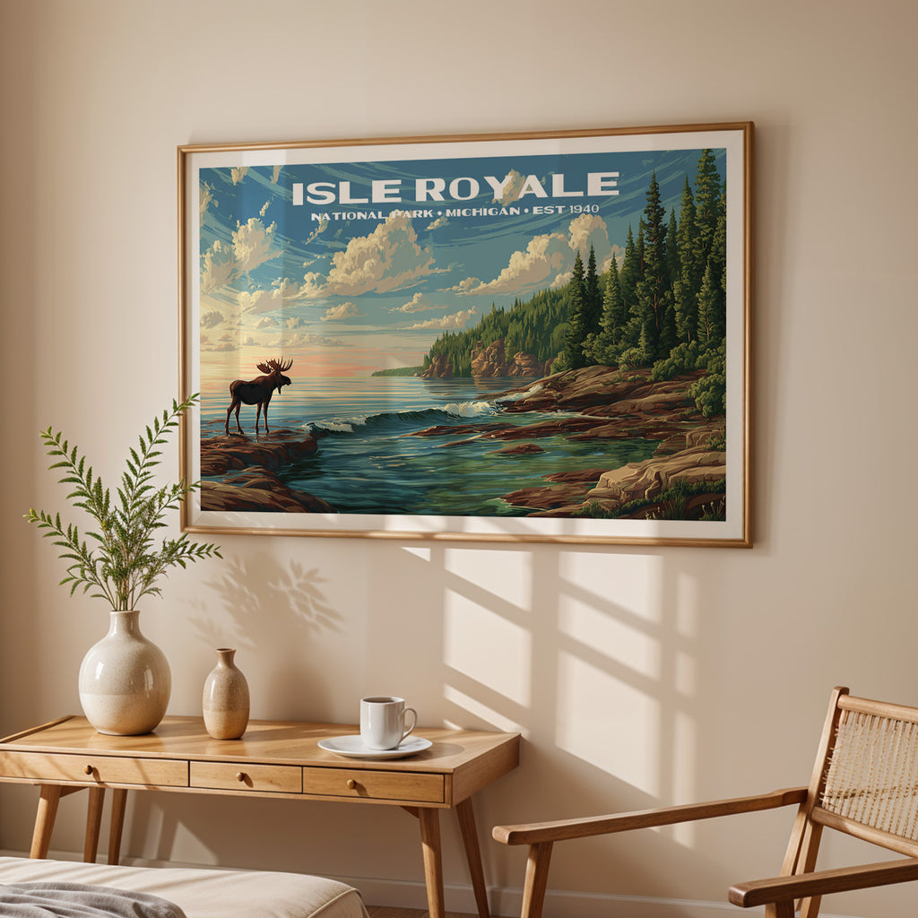 Isle Royale National Park Horizontal Vintage Art