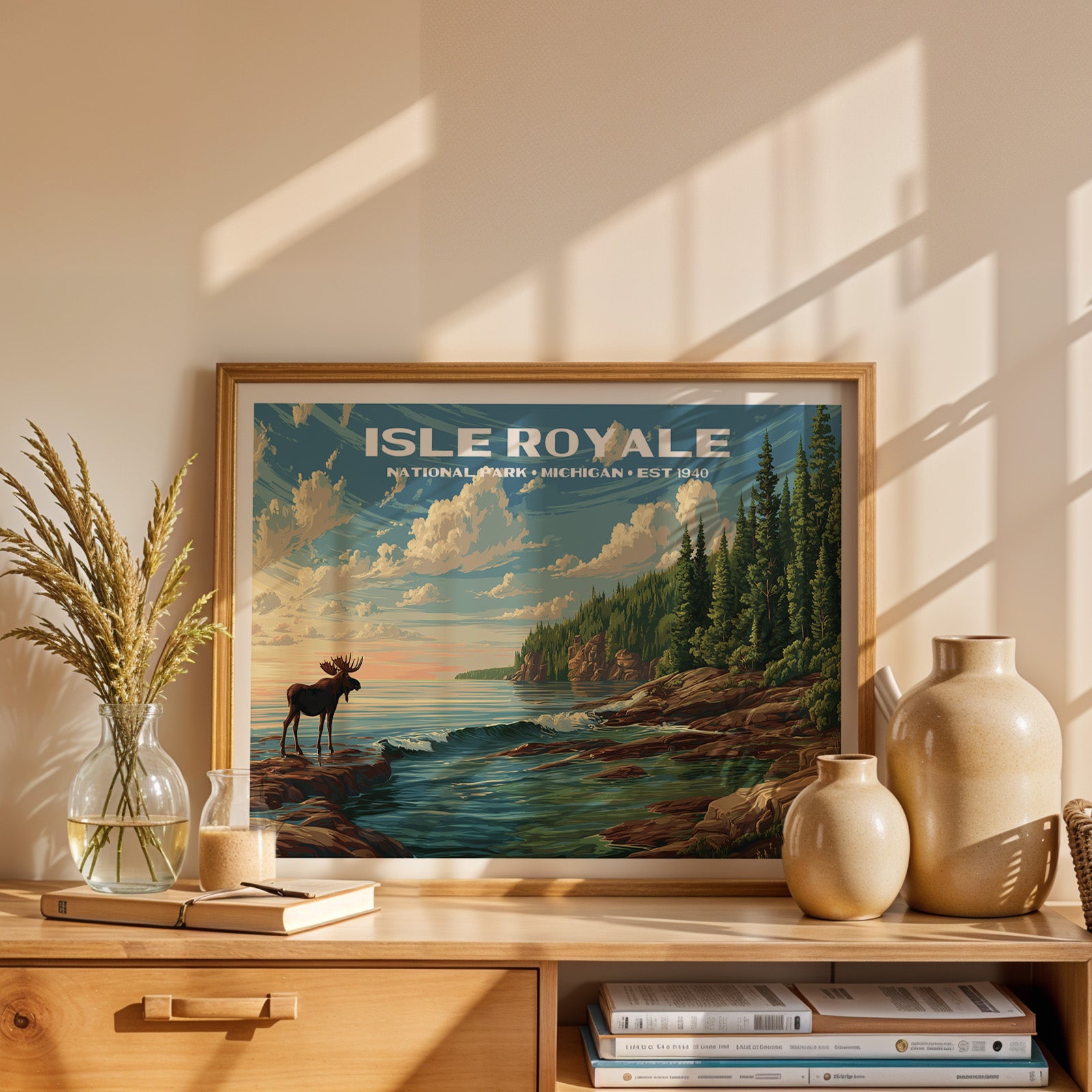 Isle Royale National Park Horizontal Vintage Art