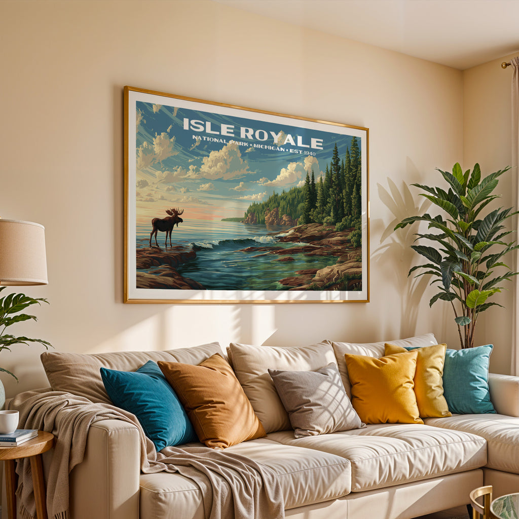 Isle Royale National Park Horizontal Vintage Art