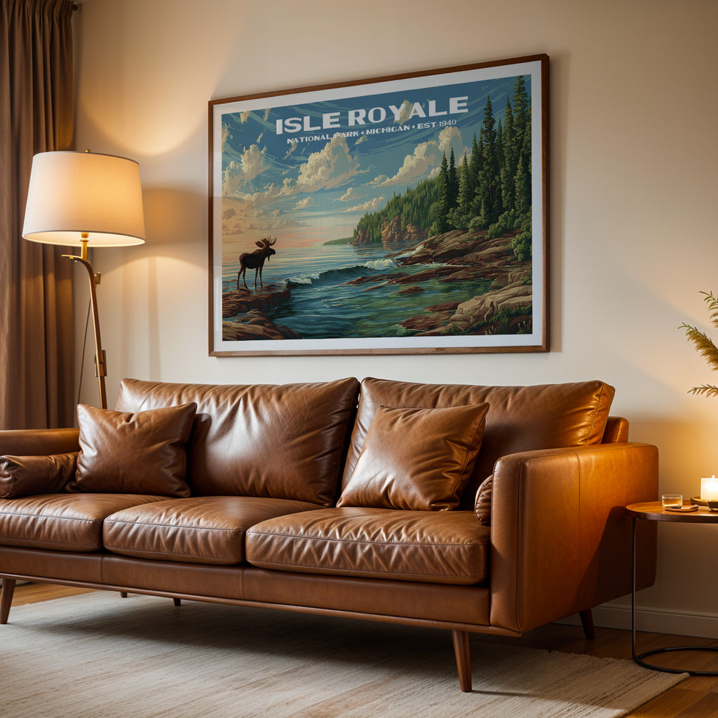 Isle Royale National Park Horizontal Vintage Art