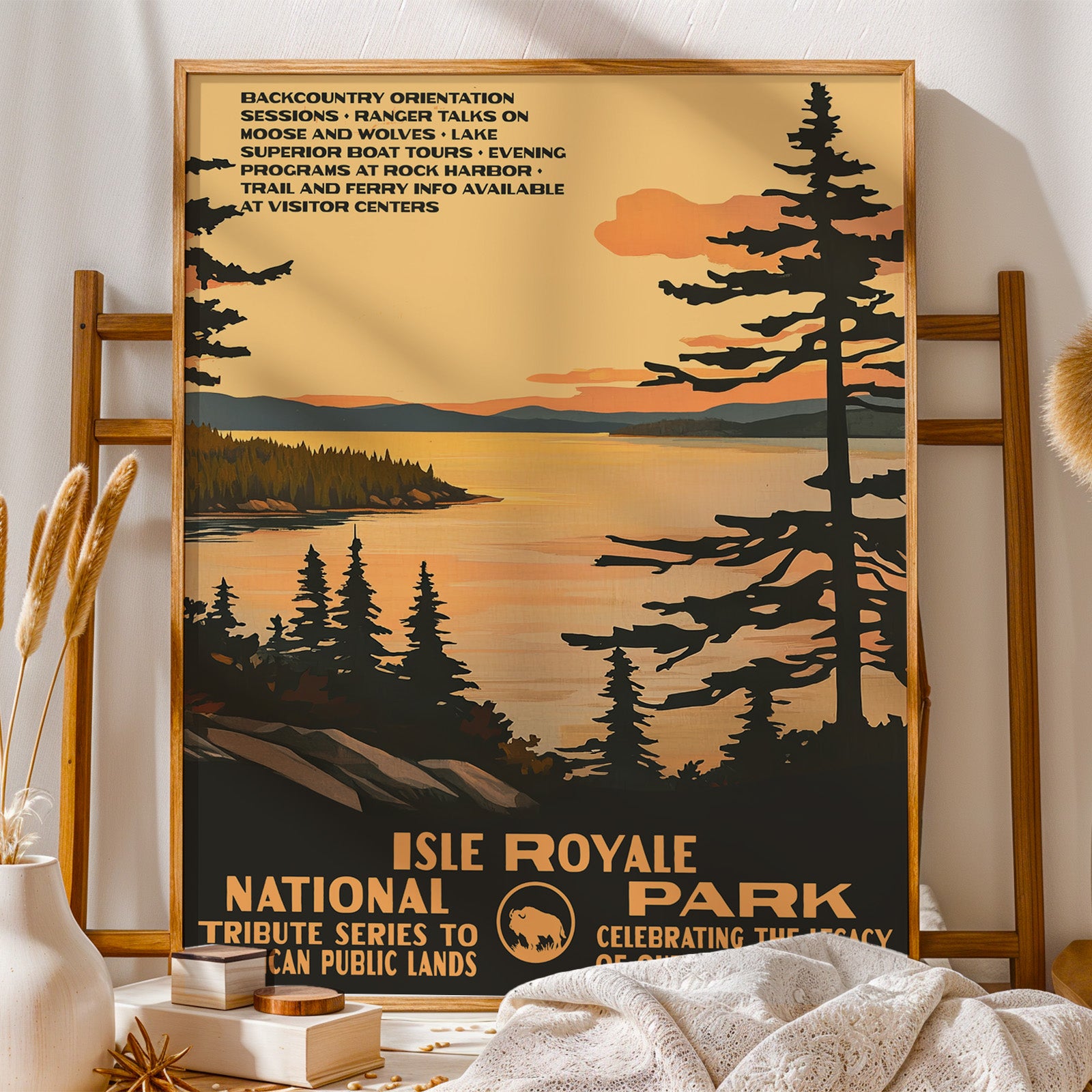 Isle Royale National Park Vintage WPA Art