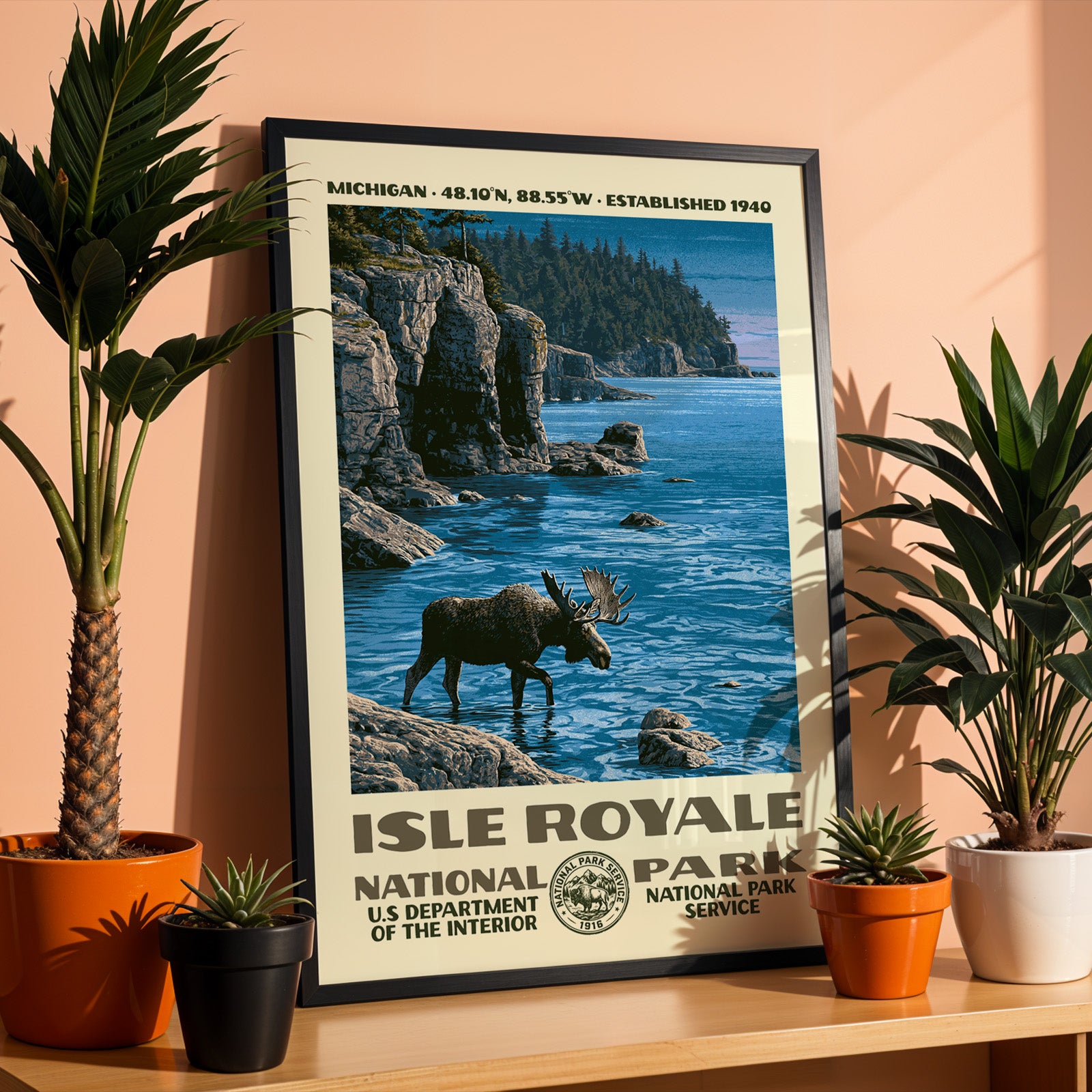 Isle Royale National Park Vintage WPA Art
