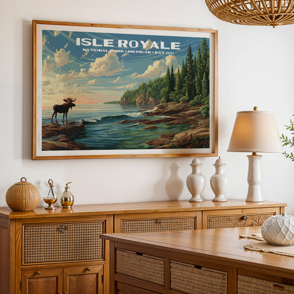 Isle Royale National Park Horizontal Vintage Art