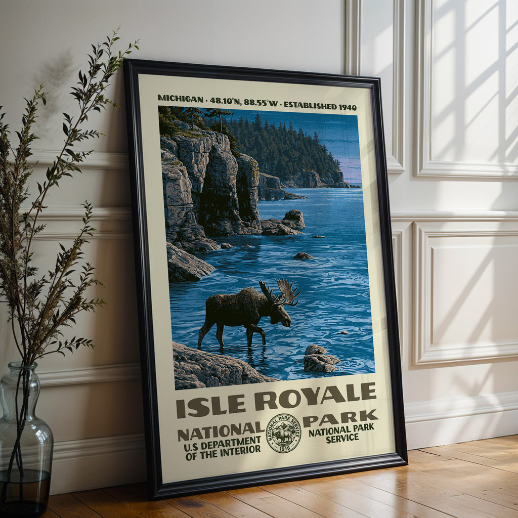 Isle Royale National Park Vintage WPA Art