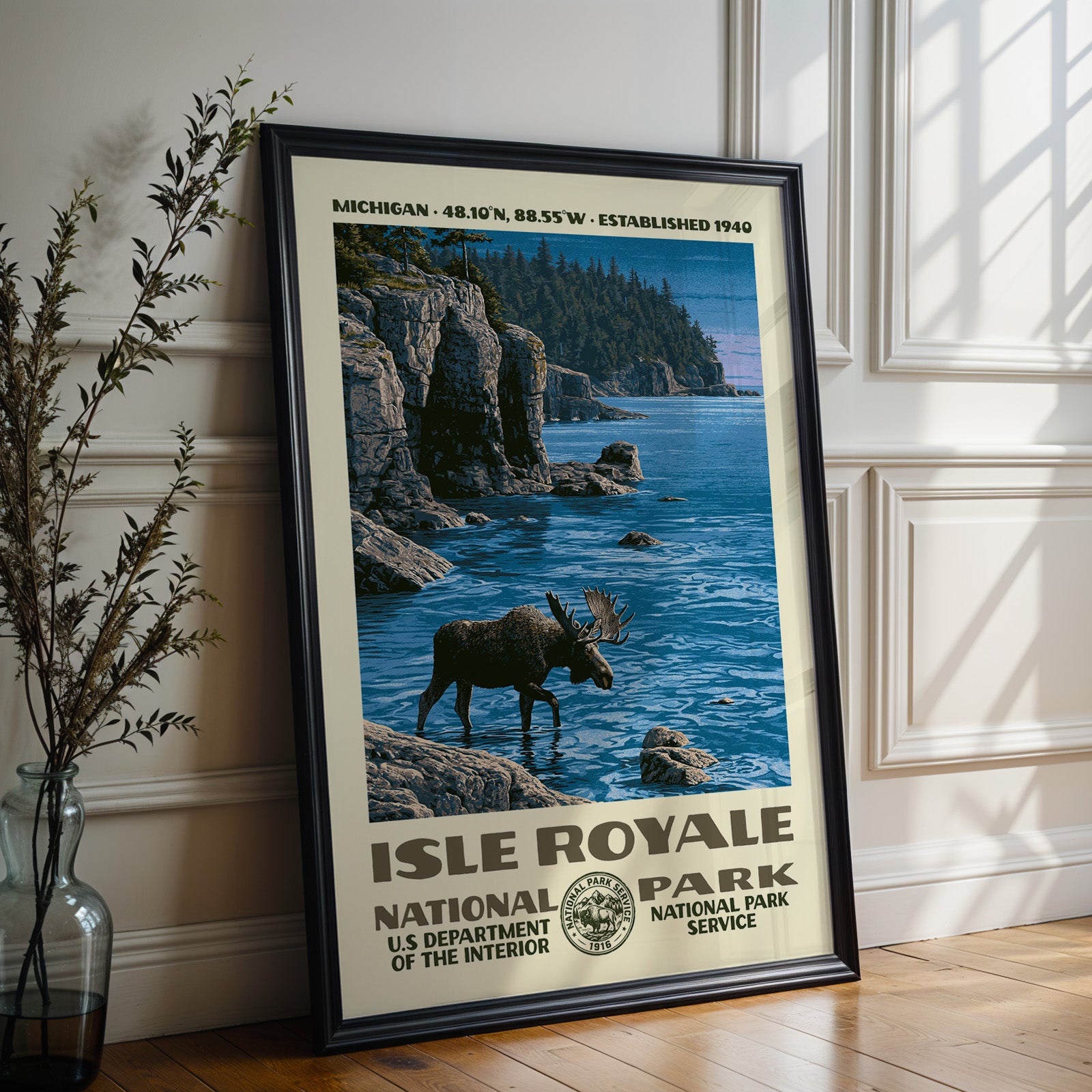 Isle Royale National Park Vintage WPA Art