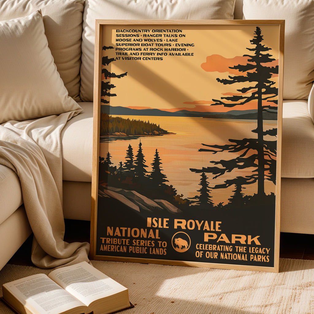 Isle Royale National Park Vintage WPA Art