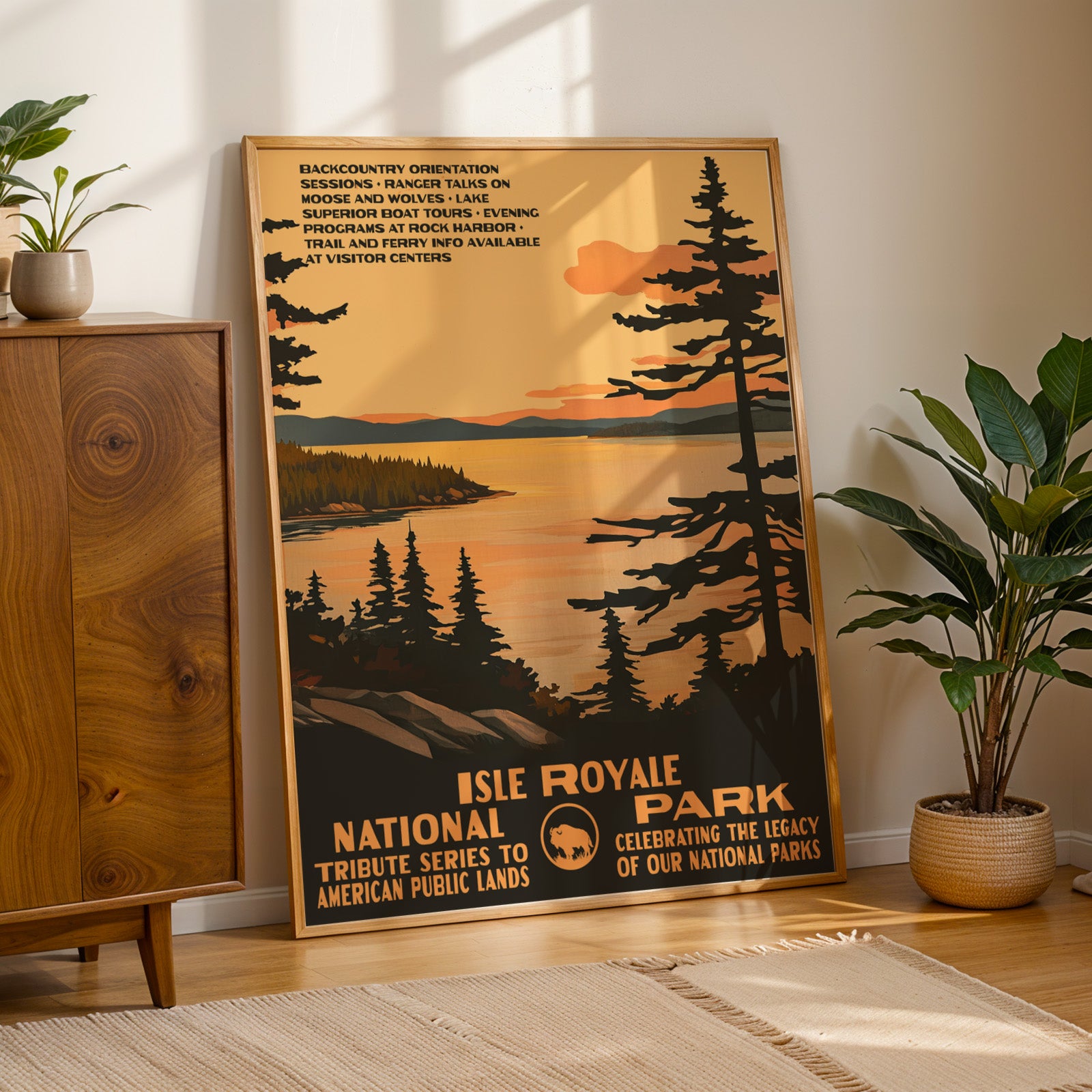 Isle Royale National Park Vintage WPA Art