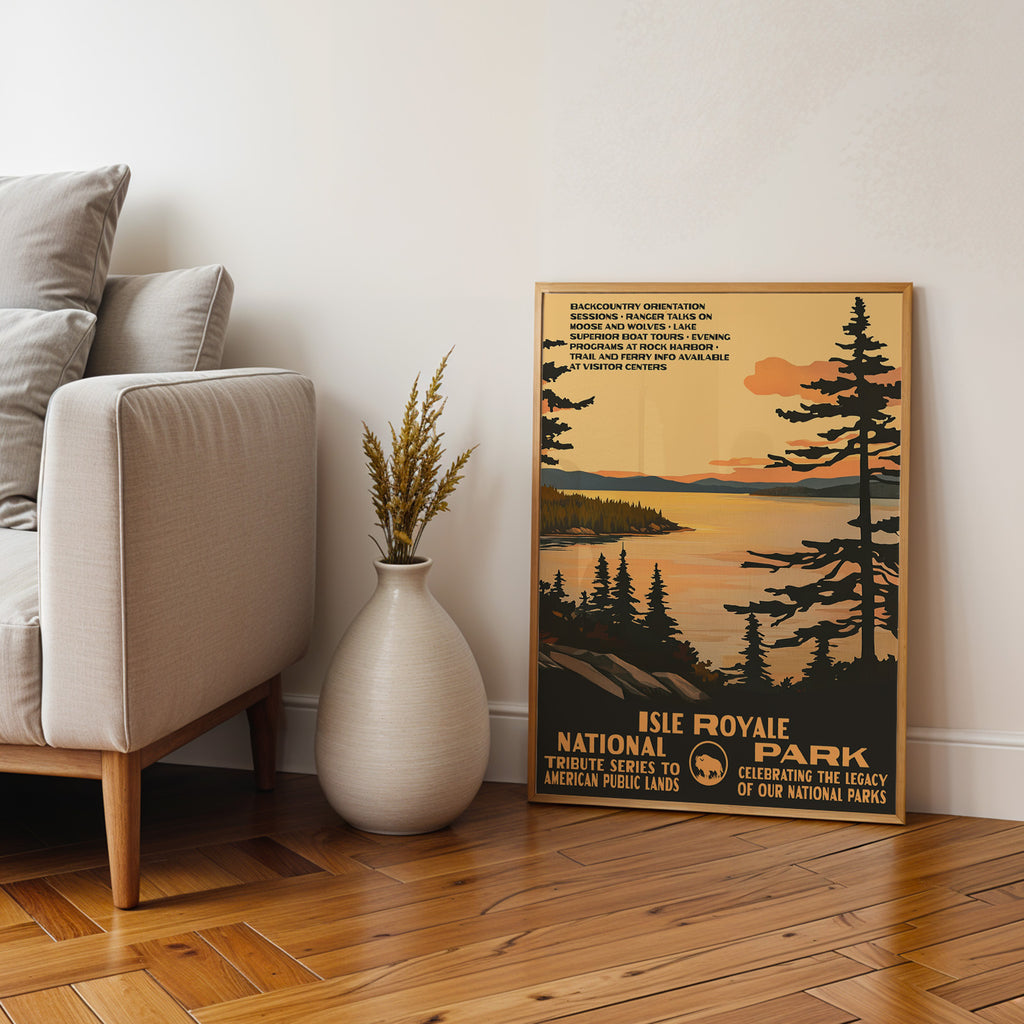 Isle Royale National Park Vintage WPA Art
