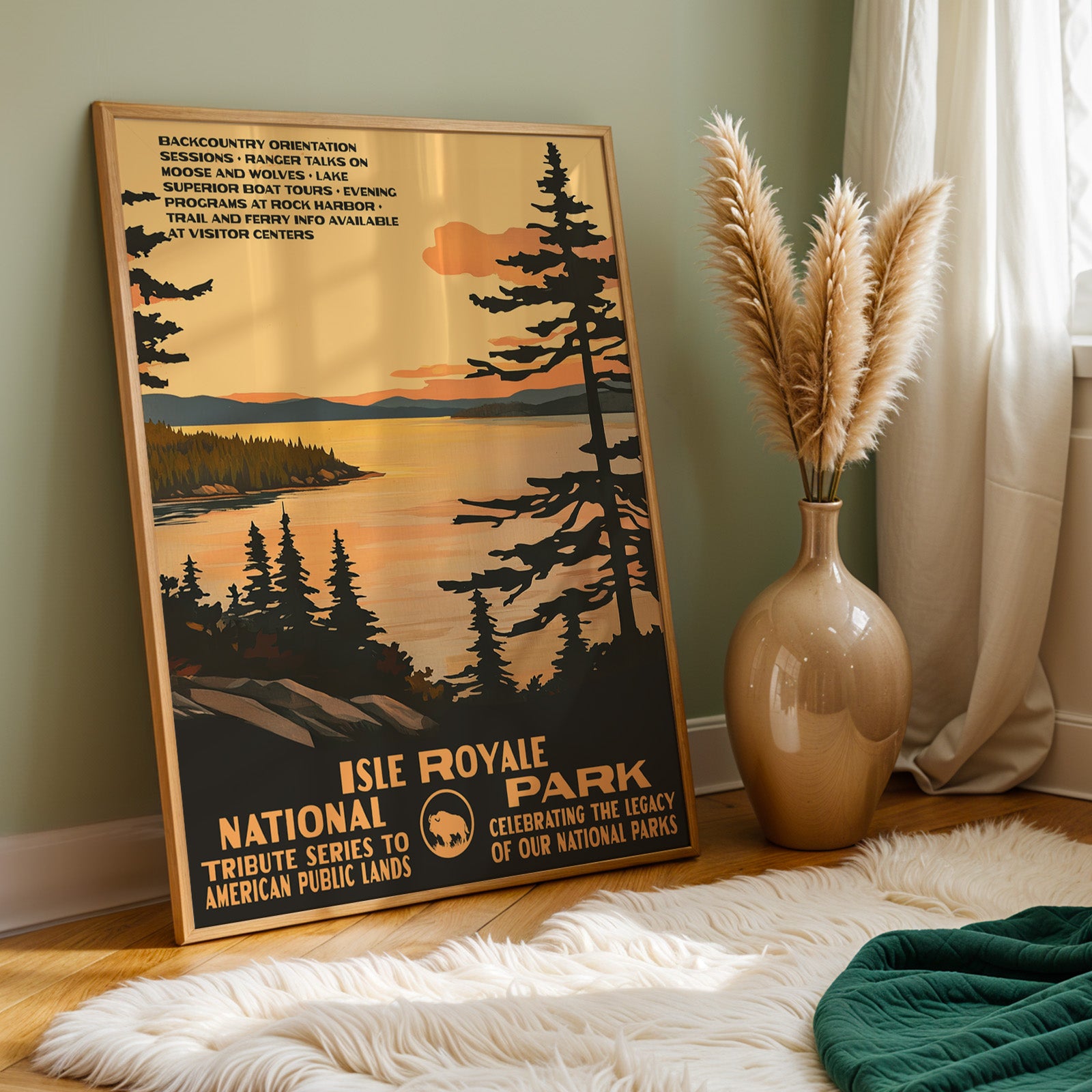 Isle Royale National Park Vintage WPA Art