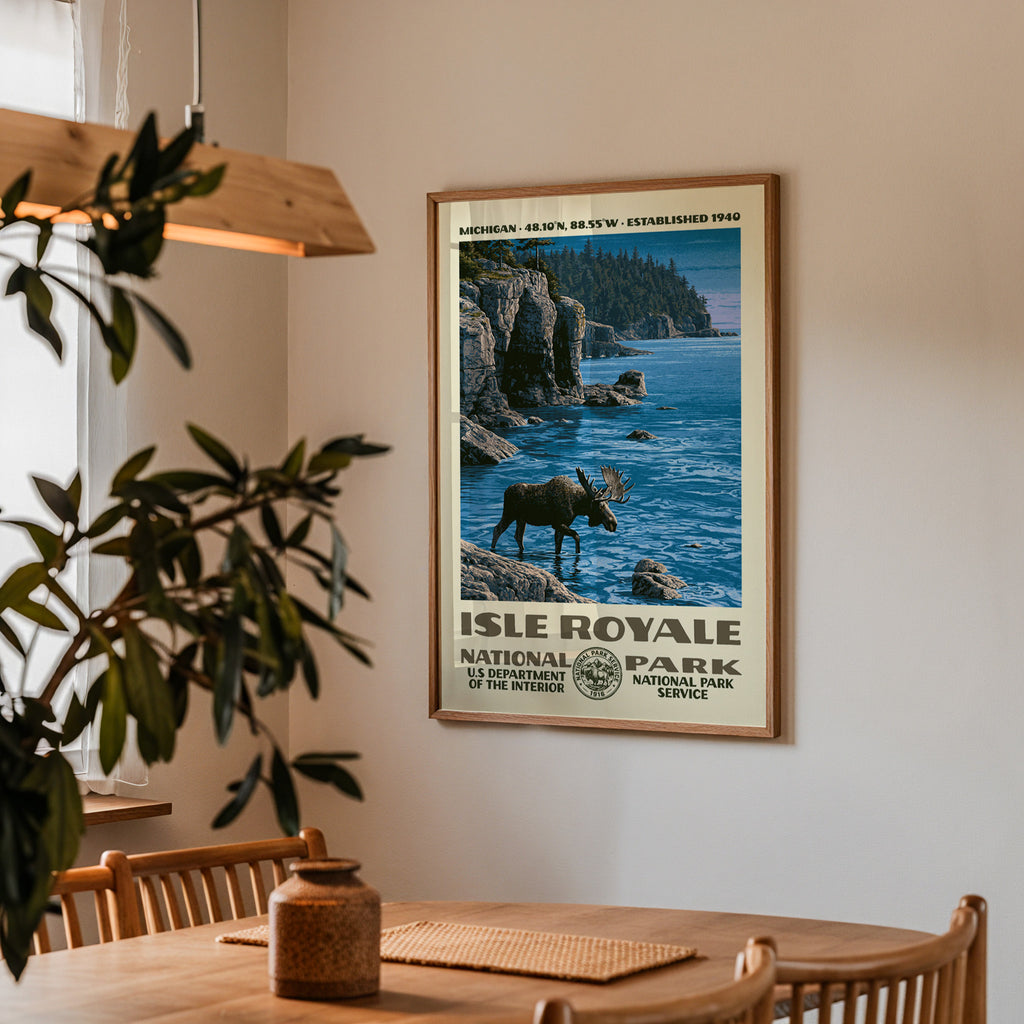 Isle Royale National Park Vintage WPA Art