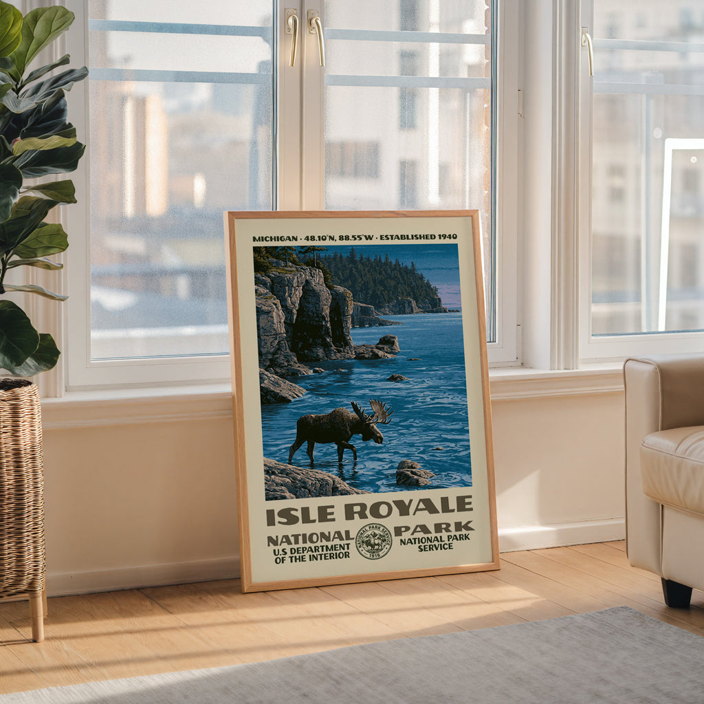 Isle Royale National Park Vintage WPA Art