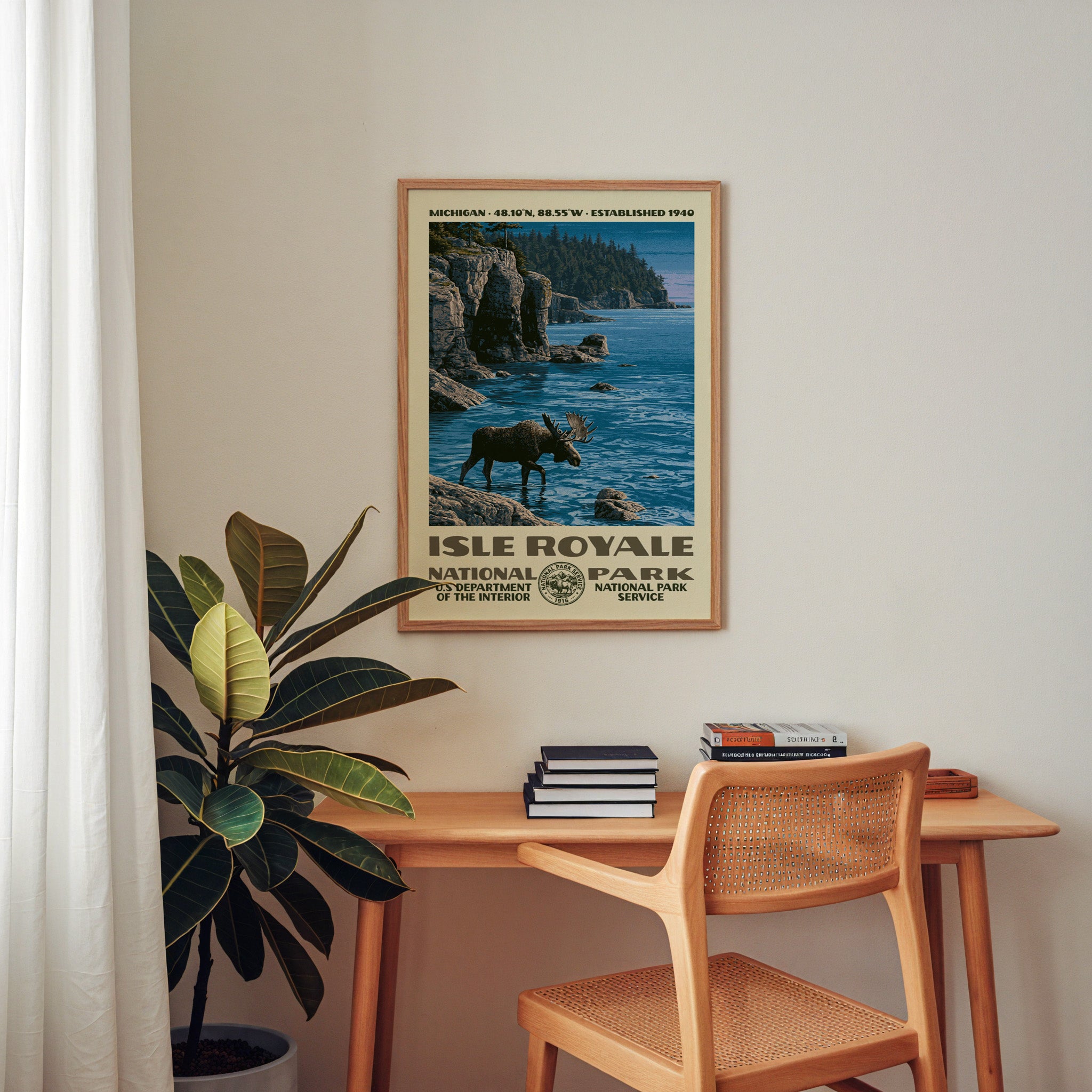 Isle Royale National Park Vintage WPA Art