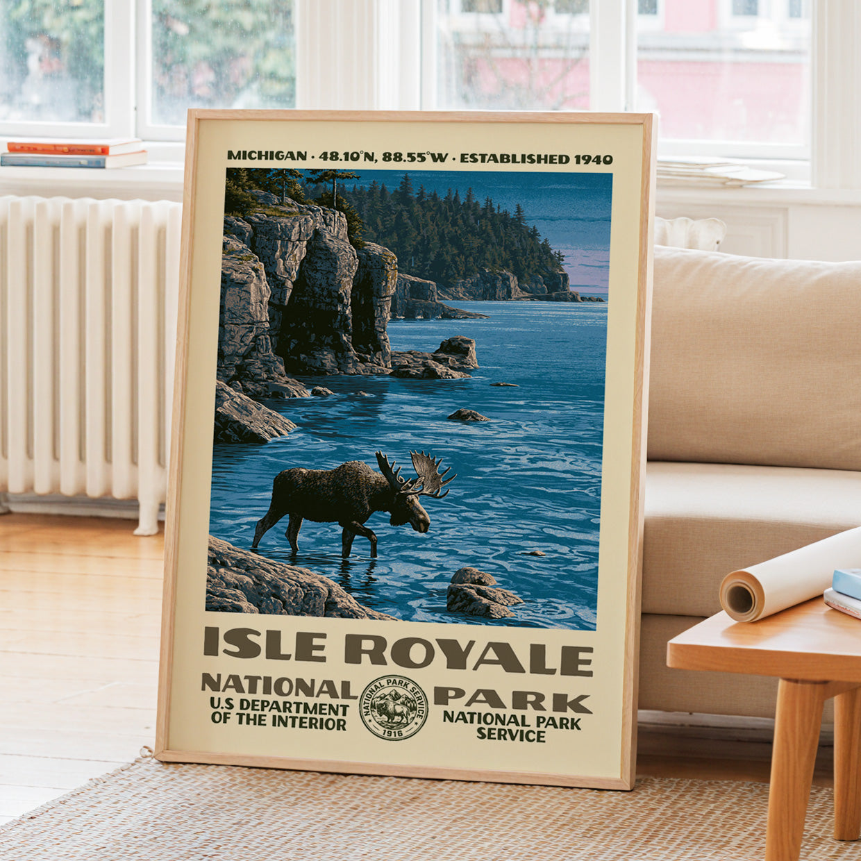 Isle Royale National Park Vintage WPA Art
