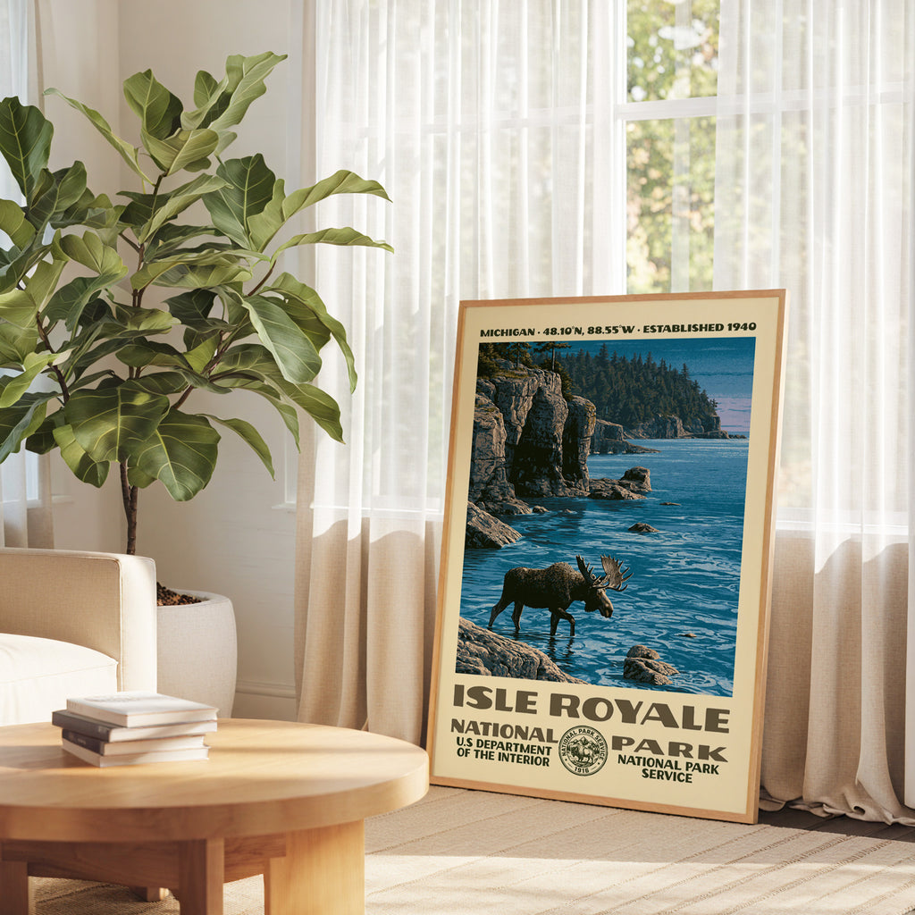 Isle Royale National Park Vintage WPA Art
