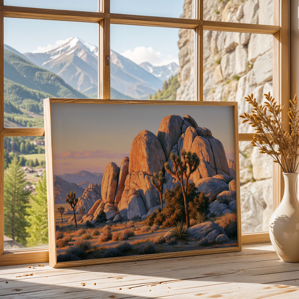 Joshua Tree National Park Classical Oil Painting