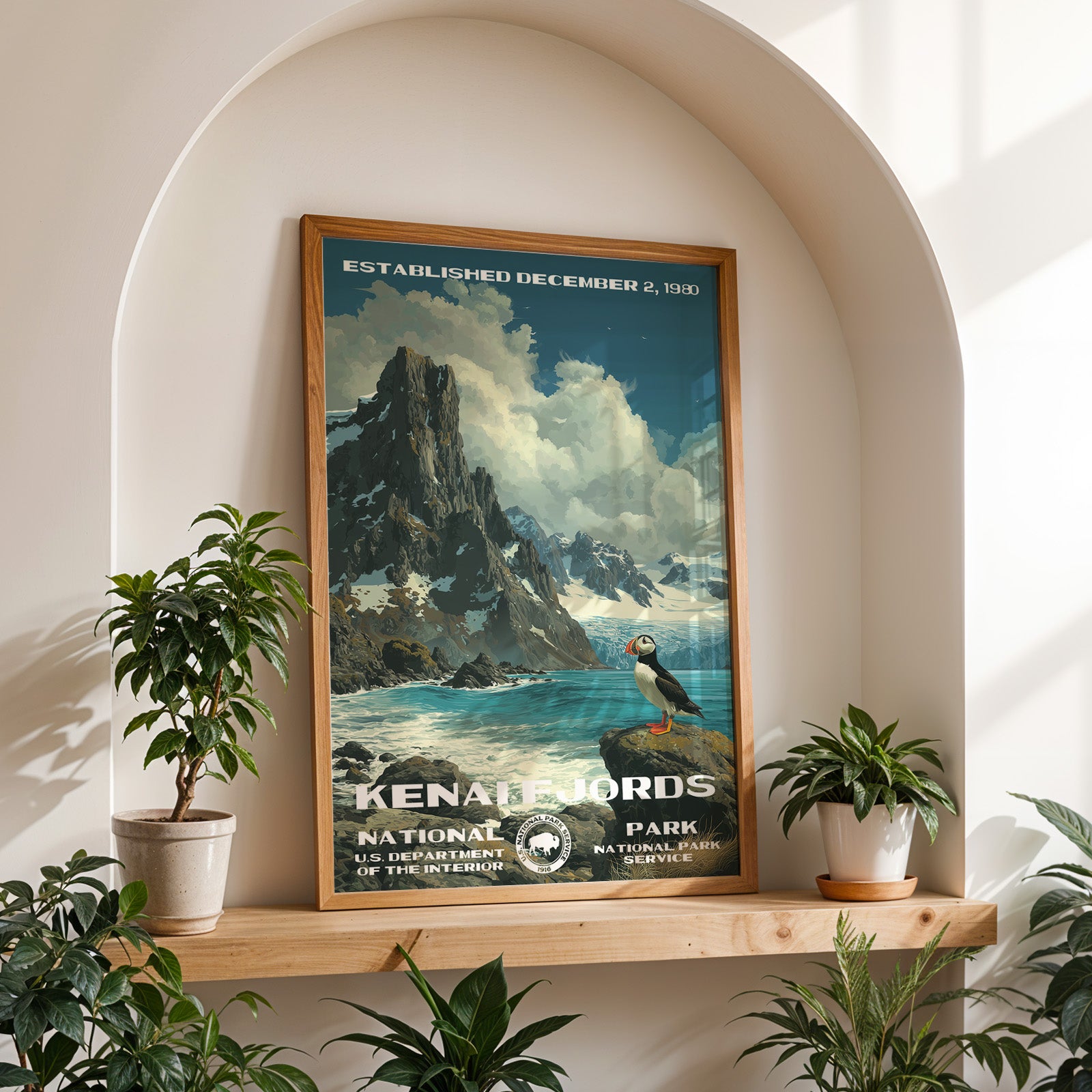 Kenai Fjords National Park Vintage WPA